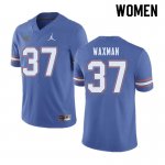 Women's Florida Gators #37 Tyler Waxman NCAA Jordan Brand Blue Authentic Stitched College Football Jersey OIS1762TP